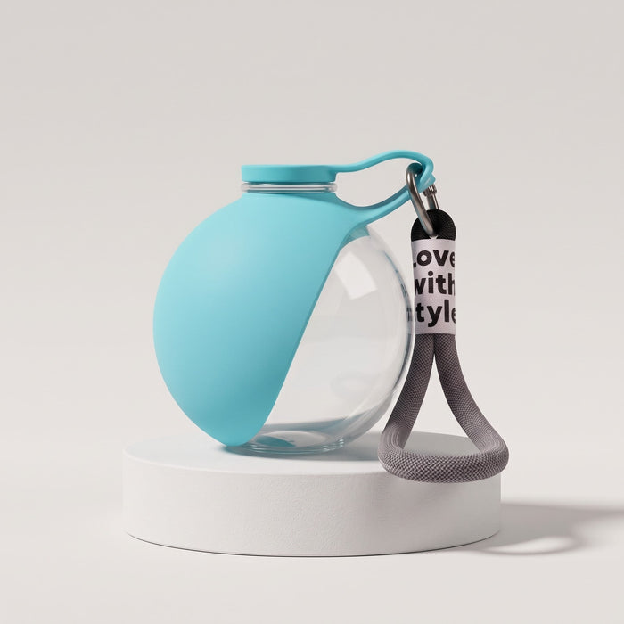 Botella de agua para perro de plástico 2 en 1 · 250 ml